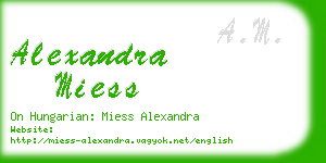 alexandra miess business card